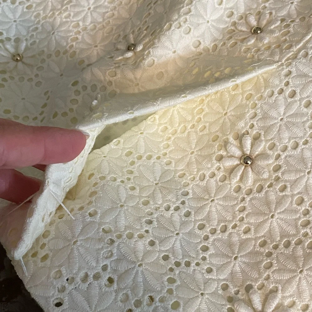 Talbot’s eyelet lace skirt casual bride honeymoon attire size 4